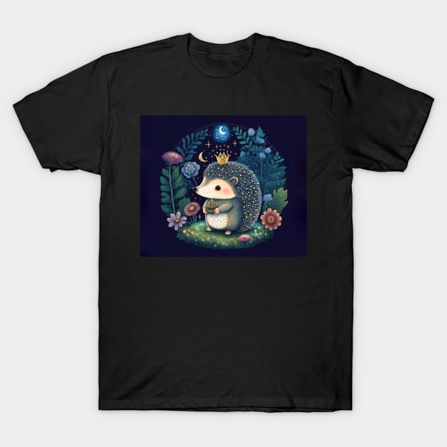 Hedgehog Fairy Tale Scene T-Shirt by TheArtfulAI